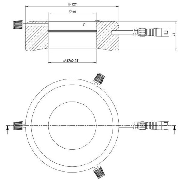 StarLight Opto-Electronics RL12-10s PW, czysta biel (6000 K), Ø 66 mm