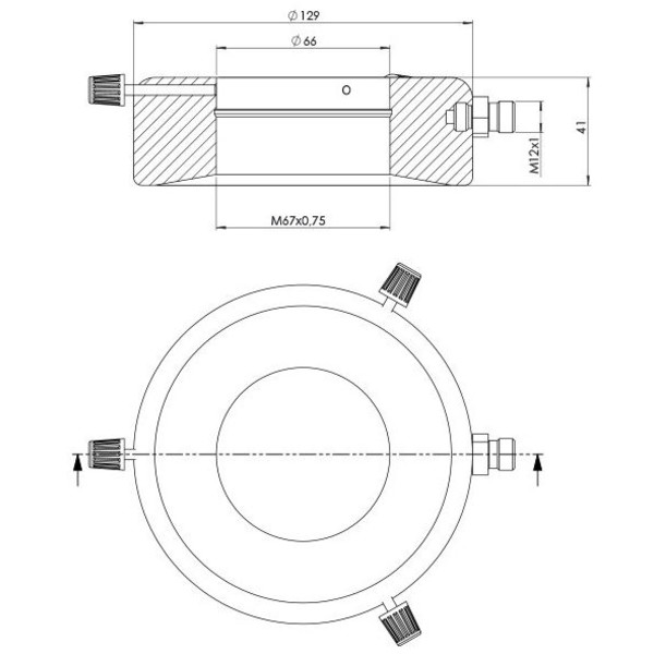 StarLight Opto-Electronics RL12-10s-24V PW, Spot, pur-weiß (6.000 K), M12-Stecker (4-polig), Ø 66mm