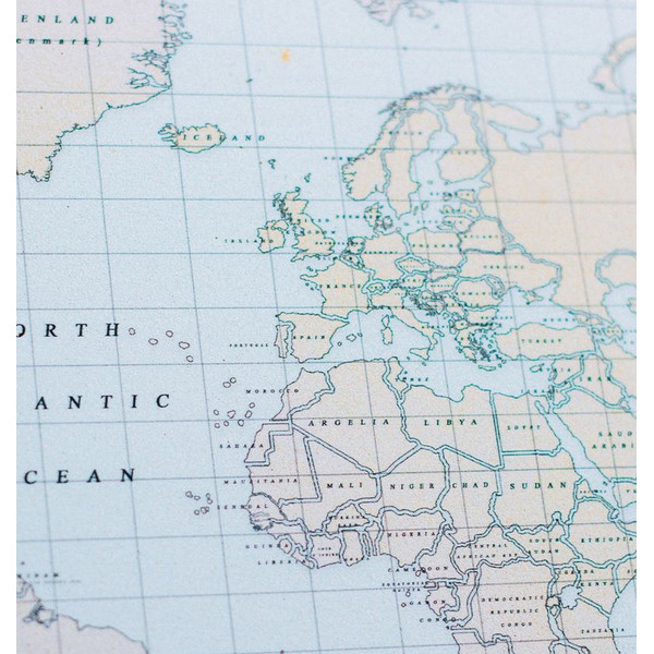 Miss Wood Mapa Woody Akwarela Vintage L
