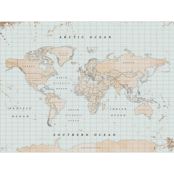 Miss Wood Mapa Woody Akwarela Vintage XL