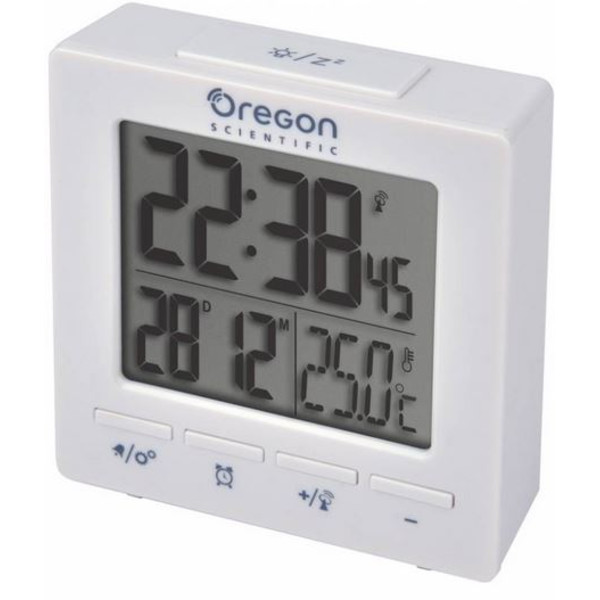 Oregon Scientific Stacja meteo Radiobudzik z wyświetlaczem temperatury pokojowej biały