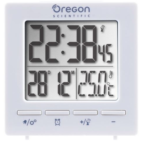 Oregon Scientific Stacja meteo Radiobudzik z wyświetlaczem temperatury pokojowej biały