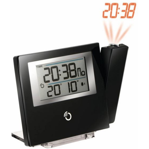 Oregon Scientific Zegar Ultra slim projection Clock black with red time display