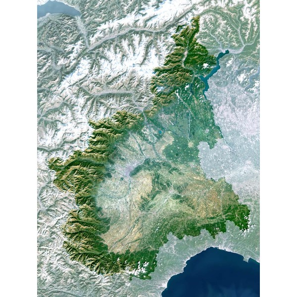 Planet Observer Mapa regionalna - Region Piemonte