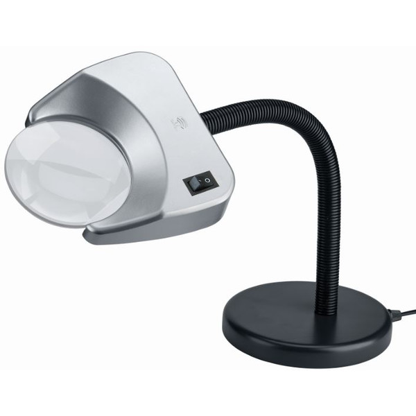 Schweizer Lupa Lampa powiększająca Tech-Line LED TABLE BASE 2700K, 2x/Ø120mm, obustronnie wypukła, podstawa stołowa