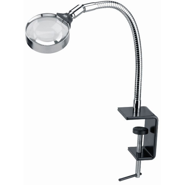 Schweizer Lupa robocza z zaciskiem stołowym, 3x/Ø75mm, obustronnie wypukła