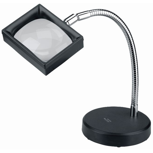 Schweizer Lupa robocza, Tworzywo sztuczne, podstawa stołowa, 3x/100x75mm, asferyczna