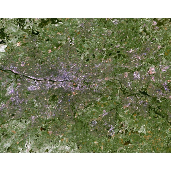 Planet Observer Mapa regionalna - Region Glasgow