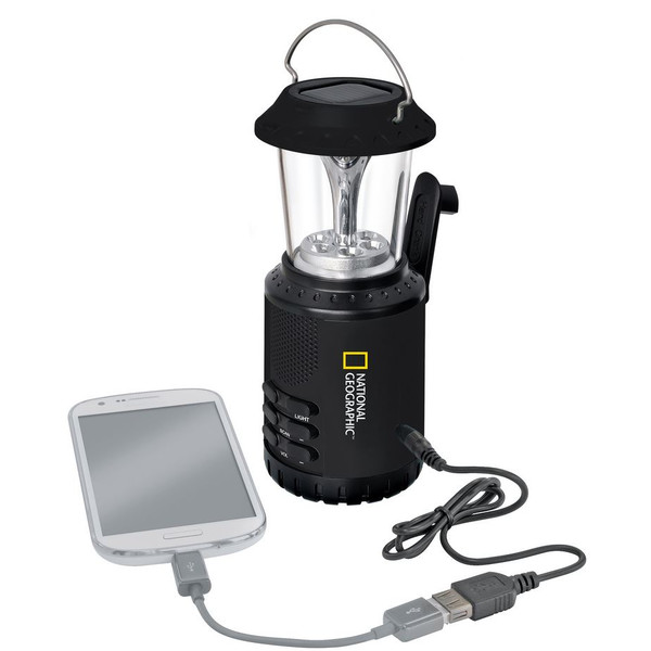 National Geographic Lampa do pracy Solarna latarnia kempingowa z radiem