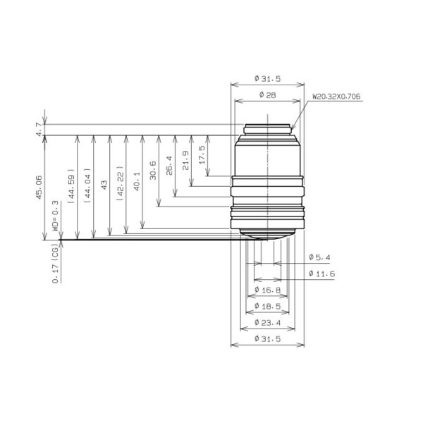 Evident Olympus Obiektyw UPLSAPO60xS2 Objektiv, A Line, superapo, 60x, NA 1,3, w.d. 0,3, FN 22