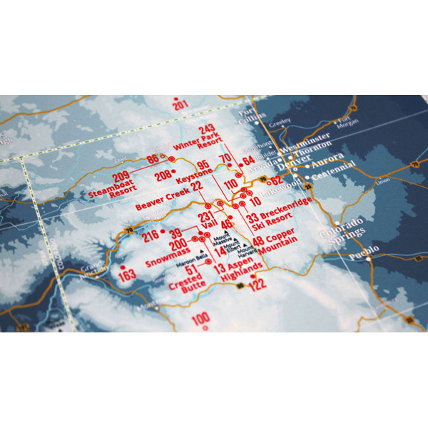 Marmota Maps Mapa regionalna Ski Resorts of the West