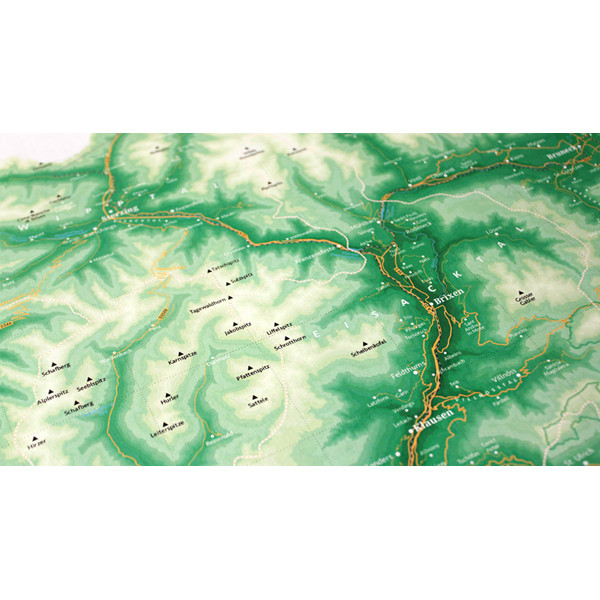 Marmota Maps Mapa regionalna South Tyrol Mountain Green