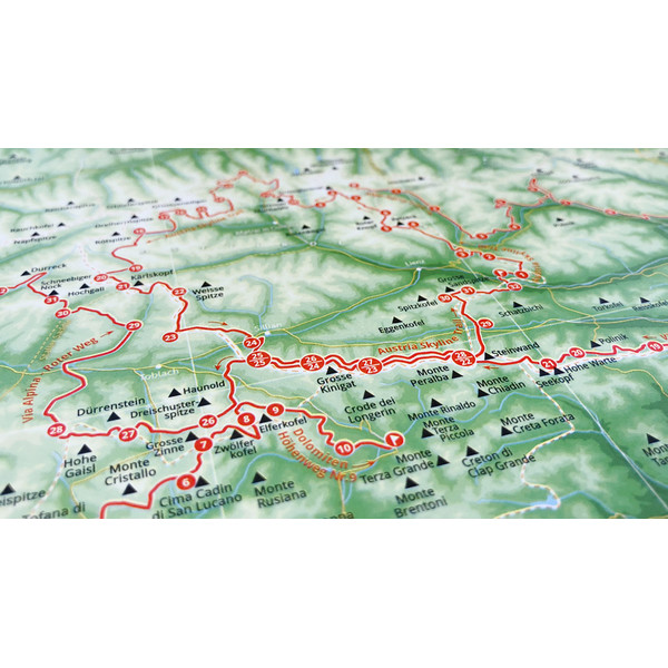 Marmota Maps Mapa regionalna Map of the Alps with 1001 Mountains and 20 Mountain trails