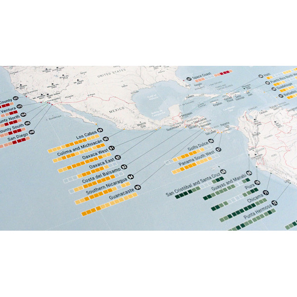 Marmota Maps Mapa świata Weltkarte Surfing Worldwide (Englisch)