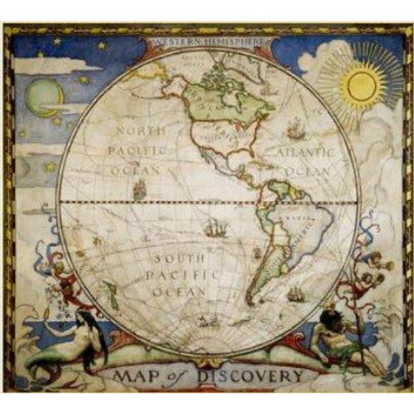 Mappemonde National Geographic Carte d'explorateur - hémisphère occidental