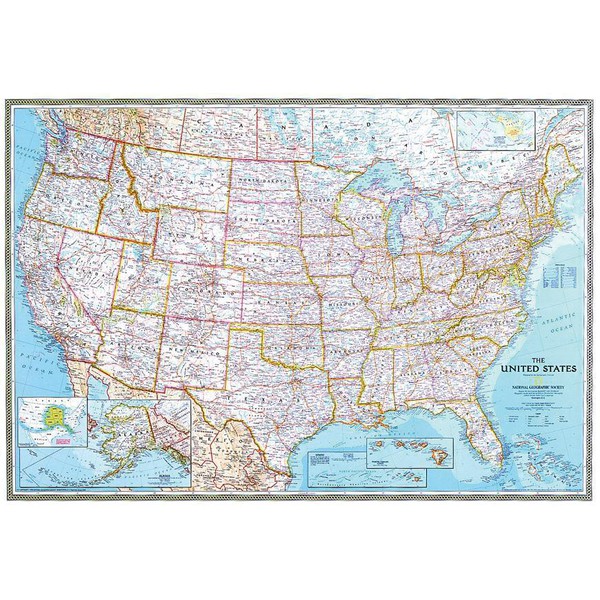 National Geographic Mapa polityczny USA - duży format