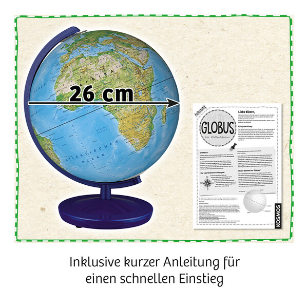 Kosmos Verlag Globusy dla dzieci Schülerglobus physisch 26cm