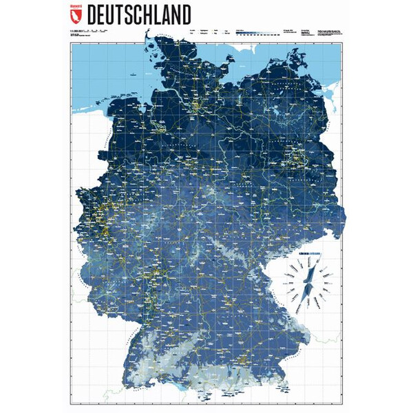 Marmota Maps Mapa Deutschlandkarte Ski Blue