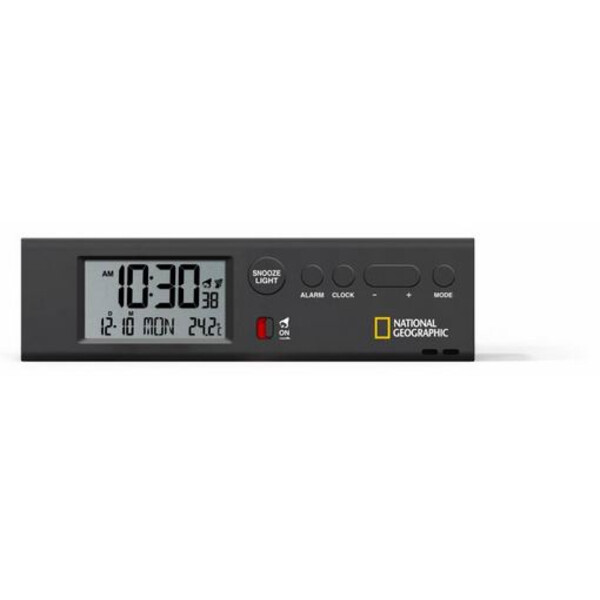 National Geographic Zegar World Time Clock with Temperature and Flashlight