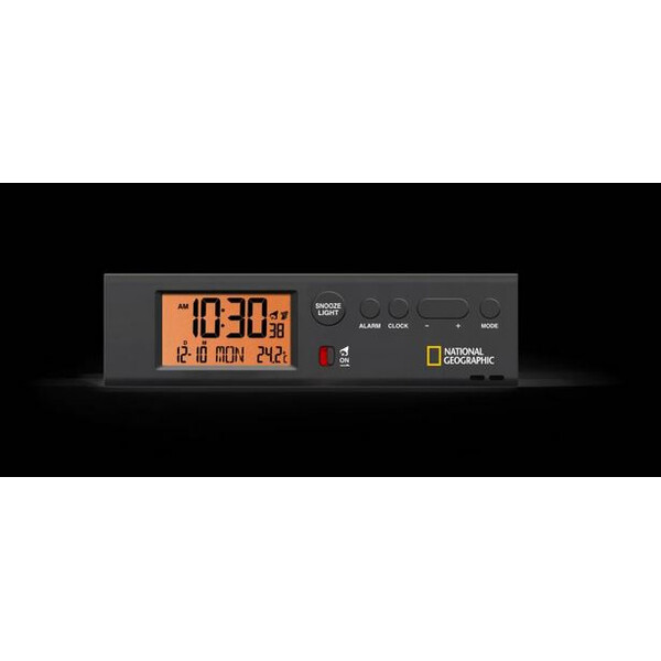 National Geographic Zegar World Time Clock with Temperature and Flashlight