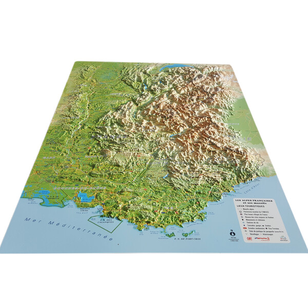 3Dmap Mapa regionalna Les Alpes Françaises et ses massifs alpins