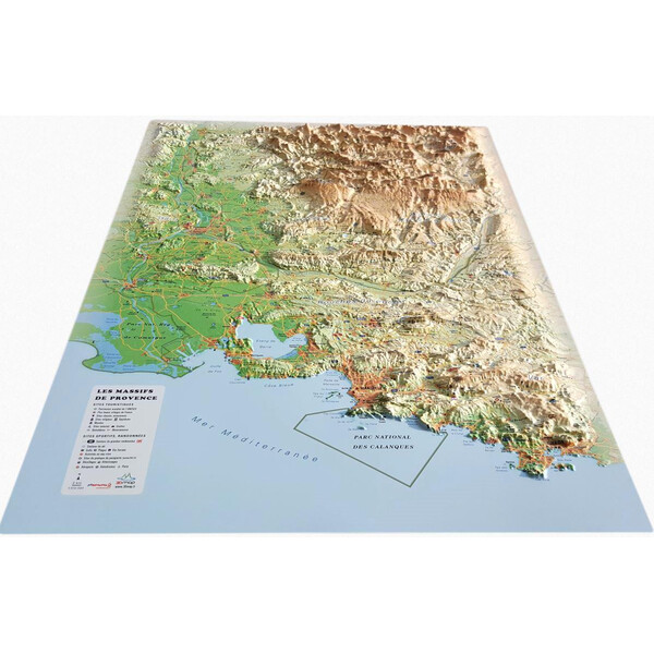 3Dmap Mapa regionalna Les Massifs de Provence