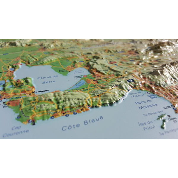 3Dmap Mapa regionalna Les Massifs de Provence