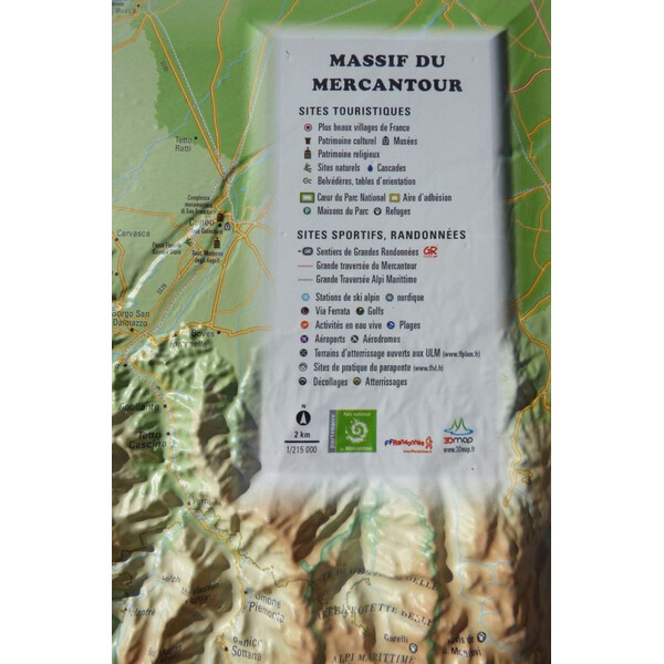 3Dmap Mapa regionalna Le Massif du Mercantour