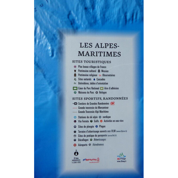 3Dmap Mapa regionalna Les Alpes Maritimes