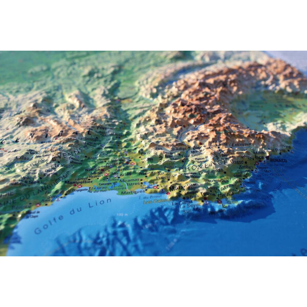 3Dmap Mapa La France Physique (petite)