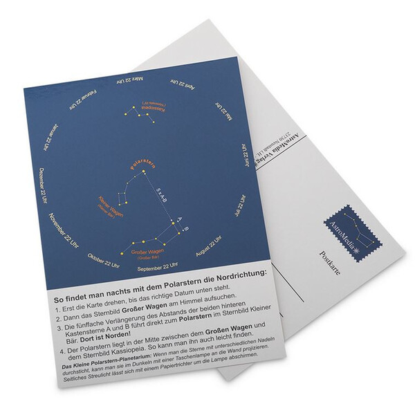 AstroMedia Mapa gwiazd Polarsternfinder Postkarte 10 Stück