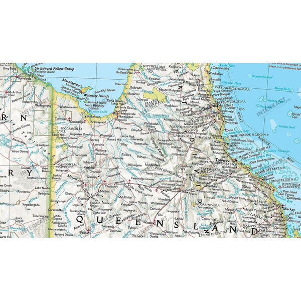 National Geographic Mapa kontynentalna Australia, polityczny