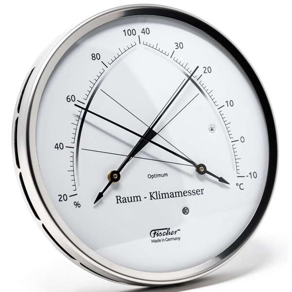 Fischer Stacja meteo Pomieszczeniowy miernik klimatu stal nierdzewna syntetyczna