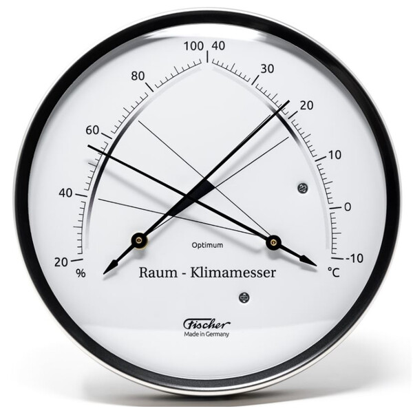 Fischer Stacja meteo Pomieszczeniowy miernik klimatu stal nierdzewna syntetyczna
