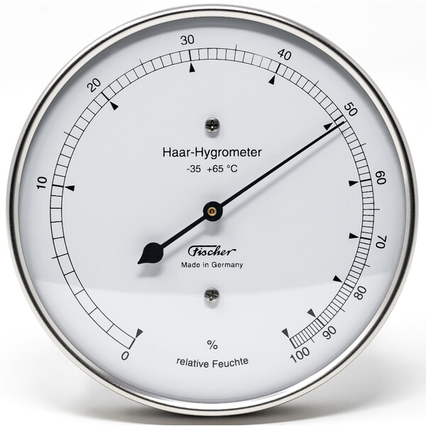 Fischer Stacja meteo Hair-Hygrometer Stainless Steel