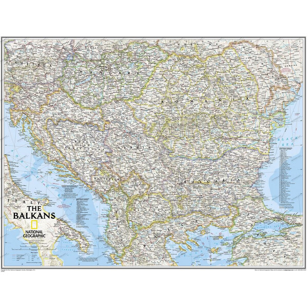National Geographic Mapa regionalna Bałkanów