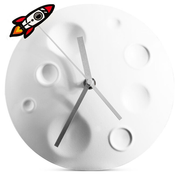 suck UK Zegar Rocket Moon Clock