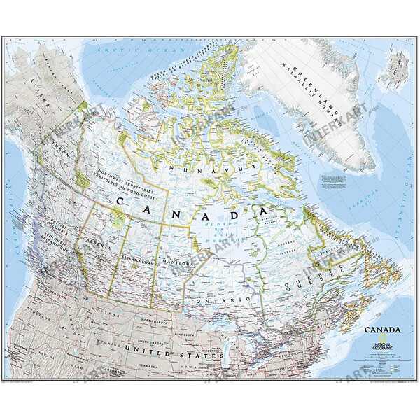 National Geographic Mapa Kanada 96 x 81cm