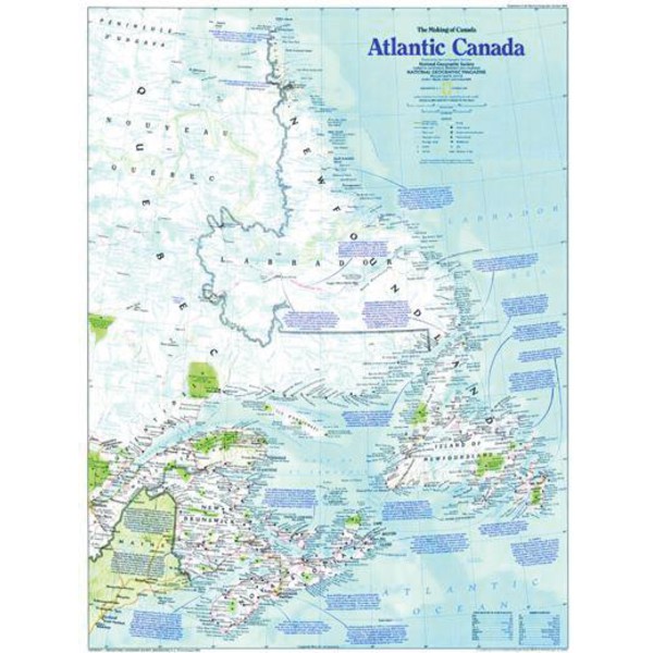 National Geographic Mapa regionalna Kanady (część atlantycka)