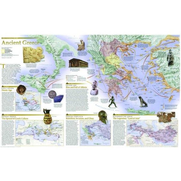 National Geographic Mapa Grecja - dwustronna