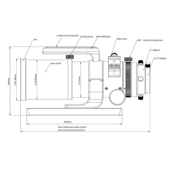 Sharpstar Refraktor apochromatyczny  AP 61/270 EDPH II OTA