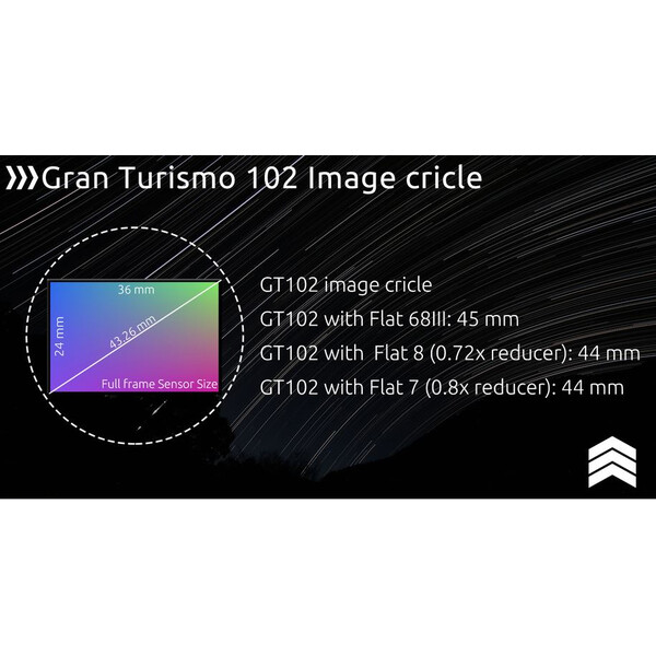 William Optics Refraktor apochromatyczny AP 102/703 Gran Turismo GT 102 OTA Set