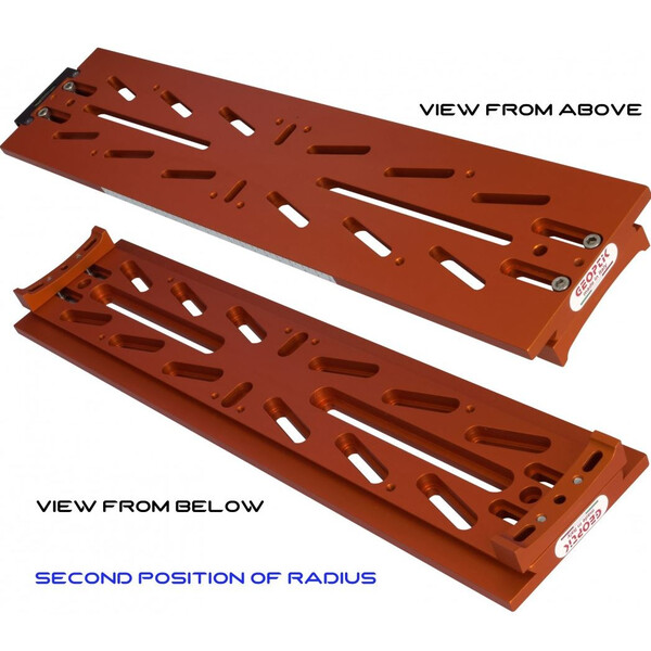 Geoptik Dovetail bar w standardzie Losmandy-Style z blokami noszącymi do C8