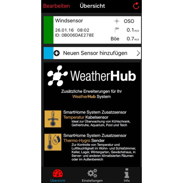 TFA Stacja meteo WeatherHub Starter-Set with wireless wind meter