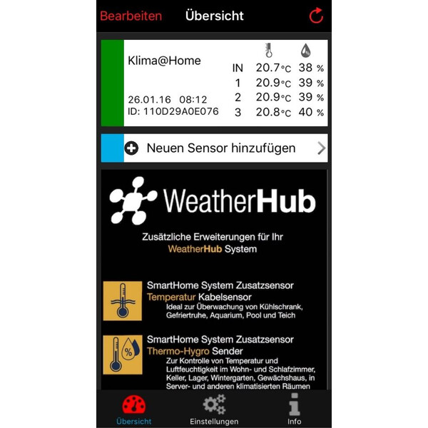 TFA Stacja meteo WeatherHub Starter-Set with wireless thermo and hygro meter