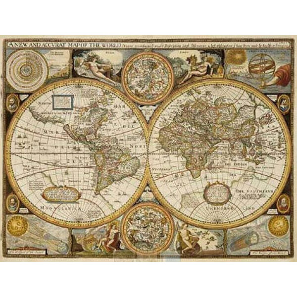 freytag & berndt Mapa świata Antik John Speed 1651 (91 x 69 cm)