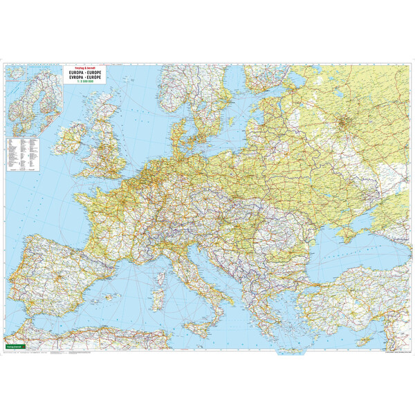 freytag & berndt Mapa kontynentalna Europa (95 x 66 cm)