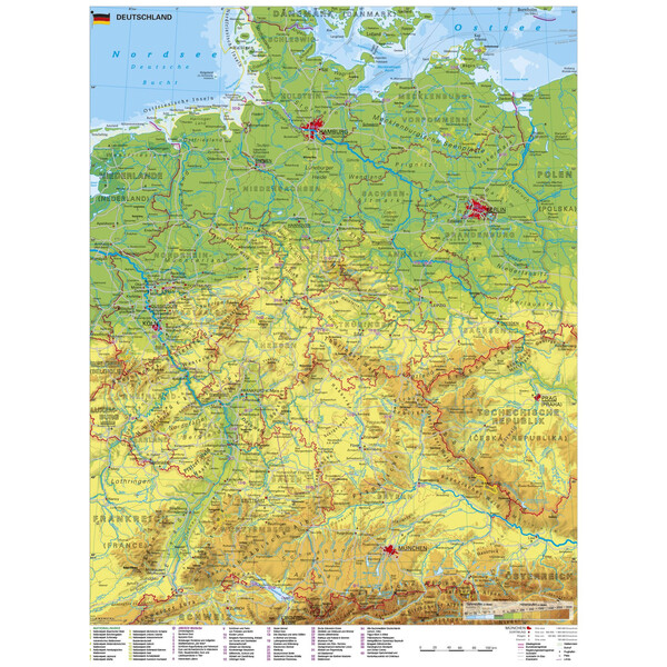 Stiefel Mapa Germany with UNESCO World Heritage Sites