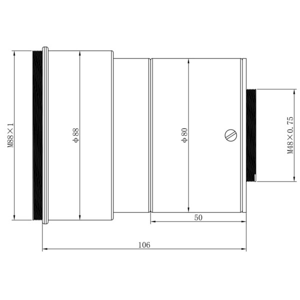 Omegon Reduktor ogniskowej Pro 0.74x dla refraktora 140/910 Triplet APO