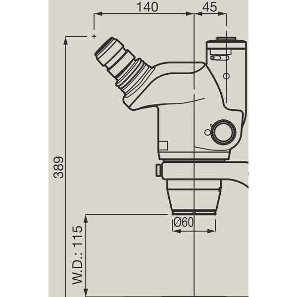 Nikon Mikroskop stereoskopowy zoom SMZ745T, trino, 0.67x-5x,45°, FN22, W.D.115mm, Einarmstativ